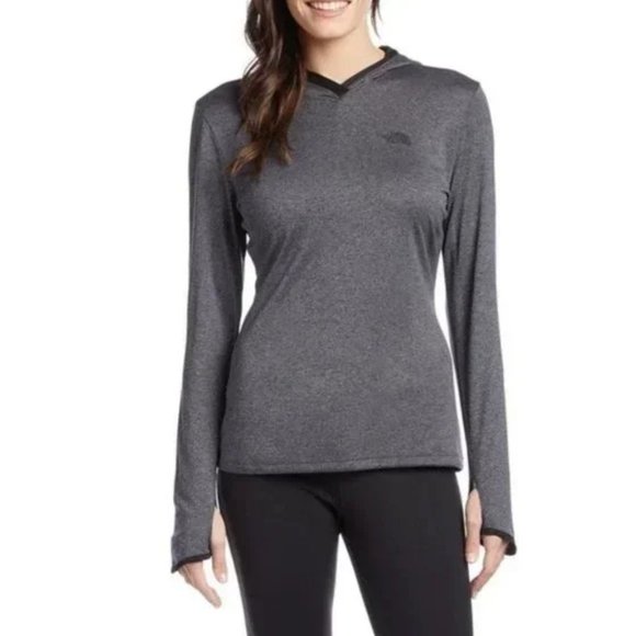 New The North Face Reactor Hoodie Womens Black & Gray - Picture 1 of 12
